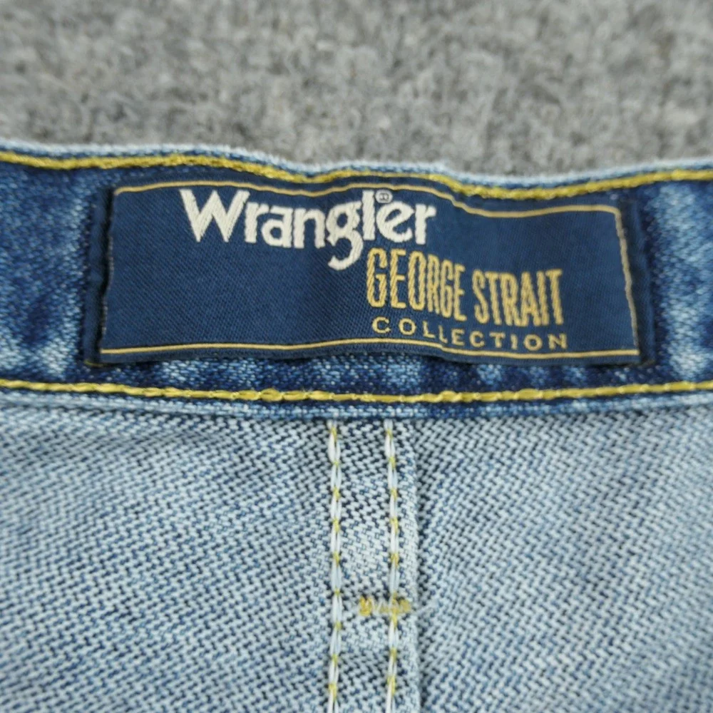 Wrangler Jeans Mens 38x36 George Strait Cowboy Cut Relaxed Fit Denim Blue Tall